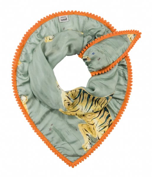 POM Amsterdam  Indian Tiger Shawl green (SP5589)